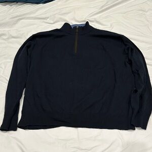 Orvis Men's Navy Half-Zip Sweater